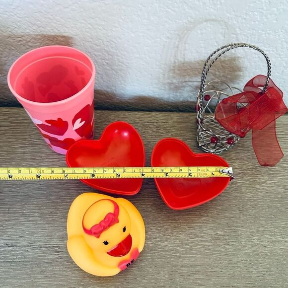 Valentine’s Day Hearts Rubber Duck Mini Bundle Gift Decor Lot - Picture 3 of 3